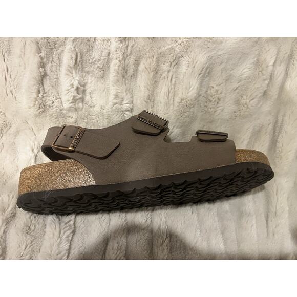 Birkenstock Milano Sandals - Size 46 - Taupe Leather - Made in Germany - Used - Picture 8 of 9